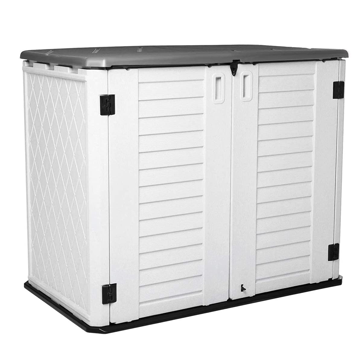 Horizontal Outdoor Garden Storage Shed For Backyards And Patios,Waterproof Storage Box,26 Cubic Feet Capacity For Garbage Cans,