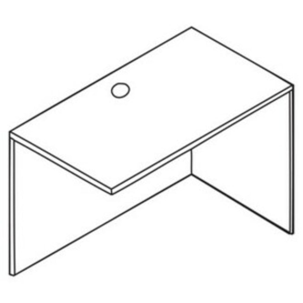 Lorell Return Shell, 35 By 24 By 29-1/2-Inch, Mahogany