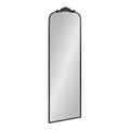 Kate and Laurel Arendahl Vintage Arched Tall Panel Mirror, 18 x 58, Antique Black, Traditional Baroque Full Length Mirror with O