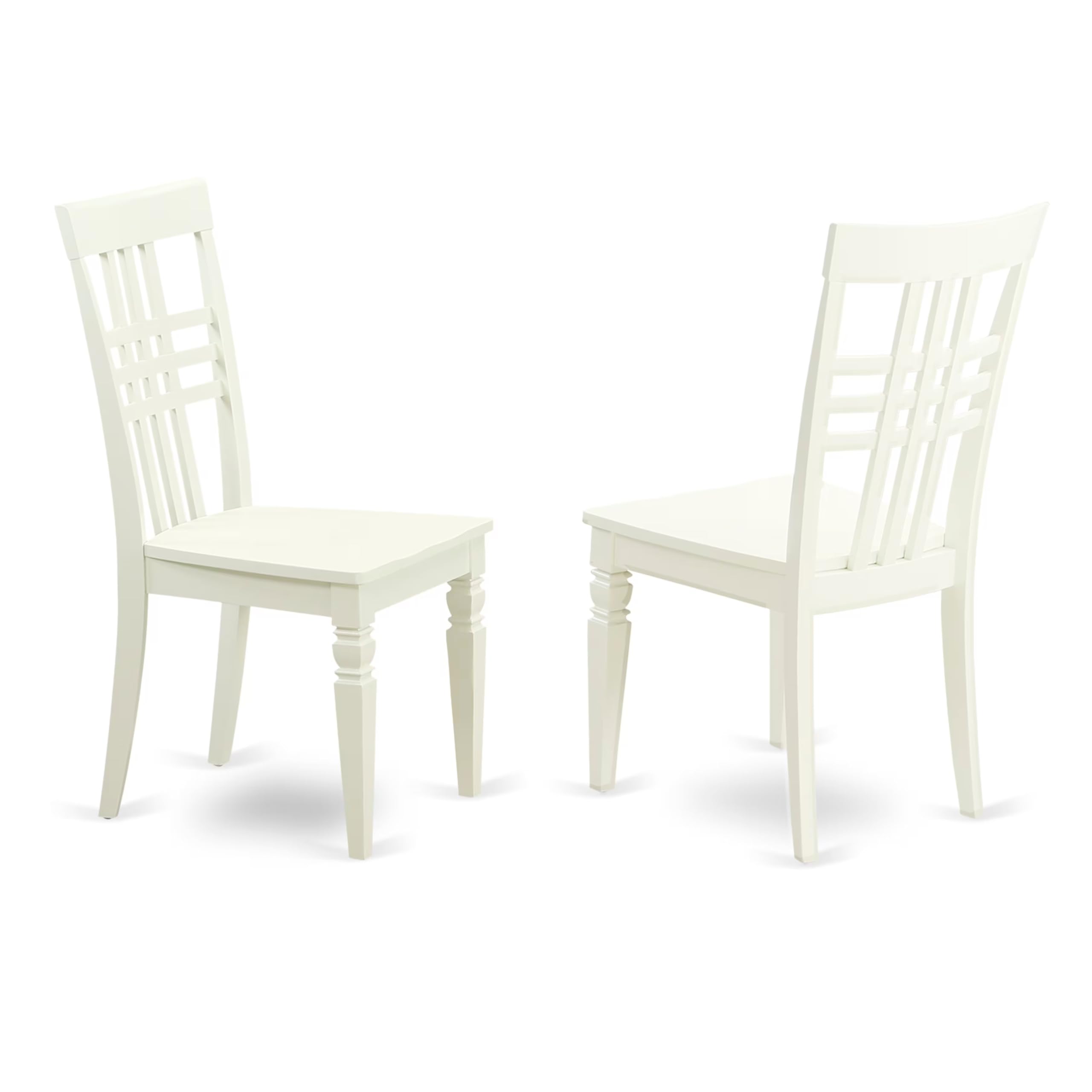 East West Furniture WELG7-LWH-W 7 Piece Kitchen Table & Chairs Set Consist of a Rectangle Dining Table with Butterfly Leaf and 6 Dining Room Chairs, 42x60 Inch, Linen White