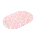 Unique Loom Trellis Frieze Collection Area Rug - Rounded (4' X 6' Oval, Light Pink/ Ivory)