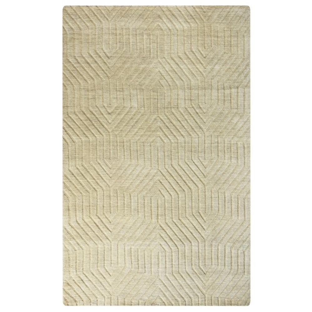 Rizzy Home | Tc8580 | Technique Collection | Wool Area Rug | 5' X 8' | Tan Solid