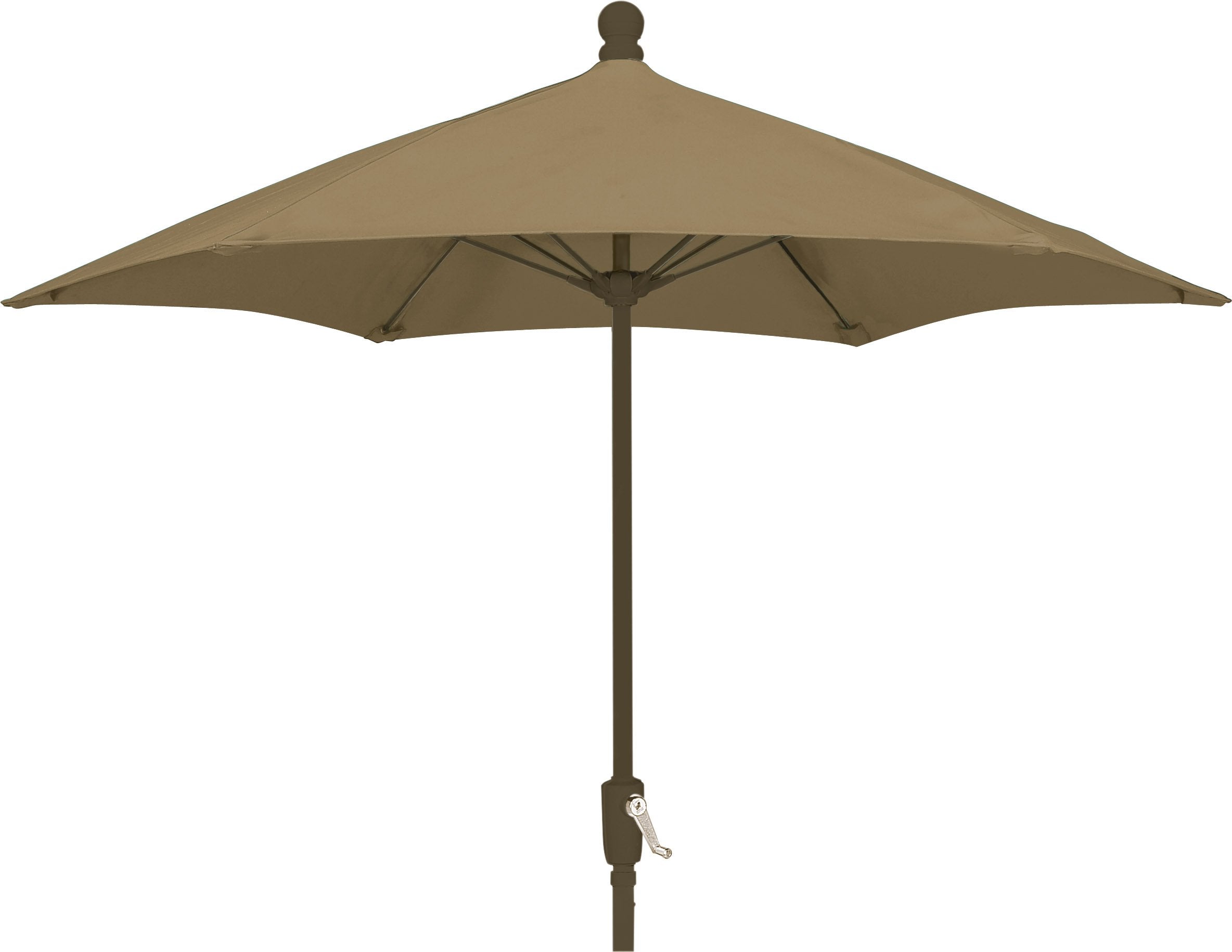 Fiberbuilt Umbrellas Patio Umbrella, 7.5 Foot Beige Canopy And Champagne Bronze Pole