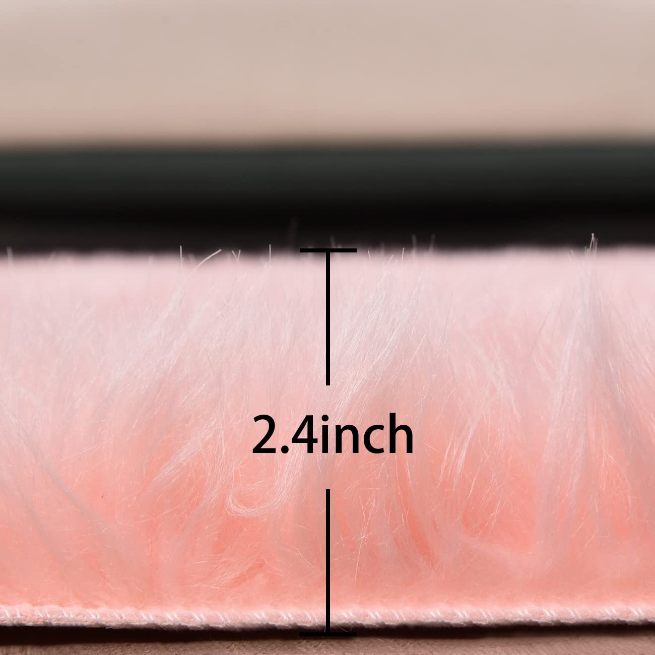 Orinova Pink Shag Faux Sheepskin Washable Fur Rug For Living Room Bedroom Furry Area Rug 4X6 Rectangle Rug Nursery Decor Girl