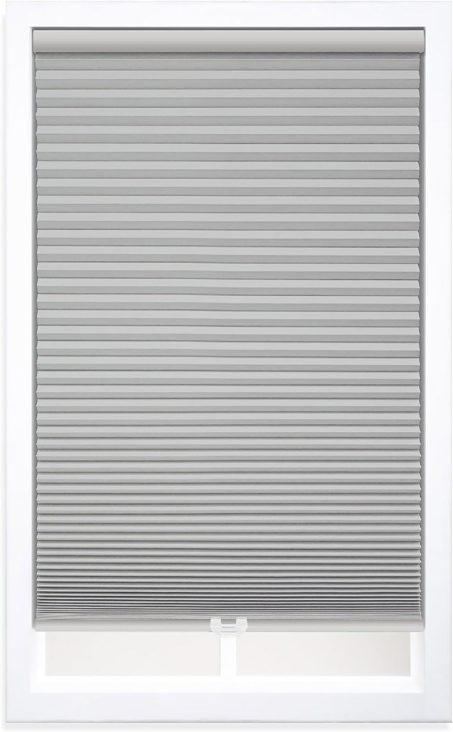 DEZ FURNISHINGS QELGWT544360 Cordless 1.5 Blackout Cellular Shade, 54.5W x 36H, Sterling Gray