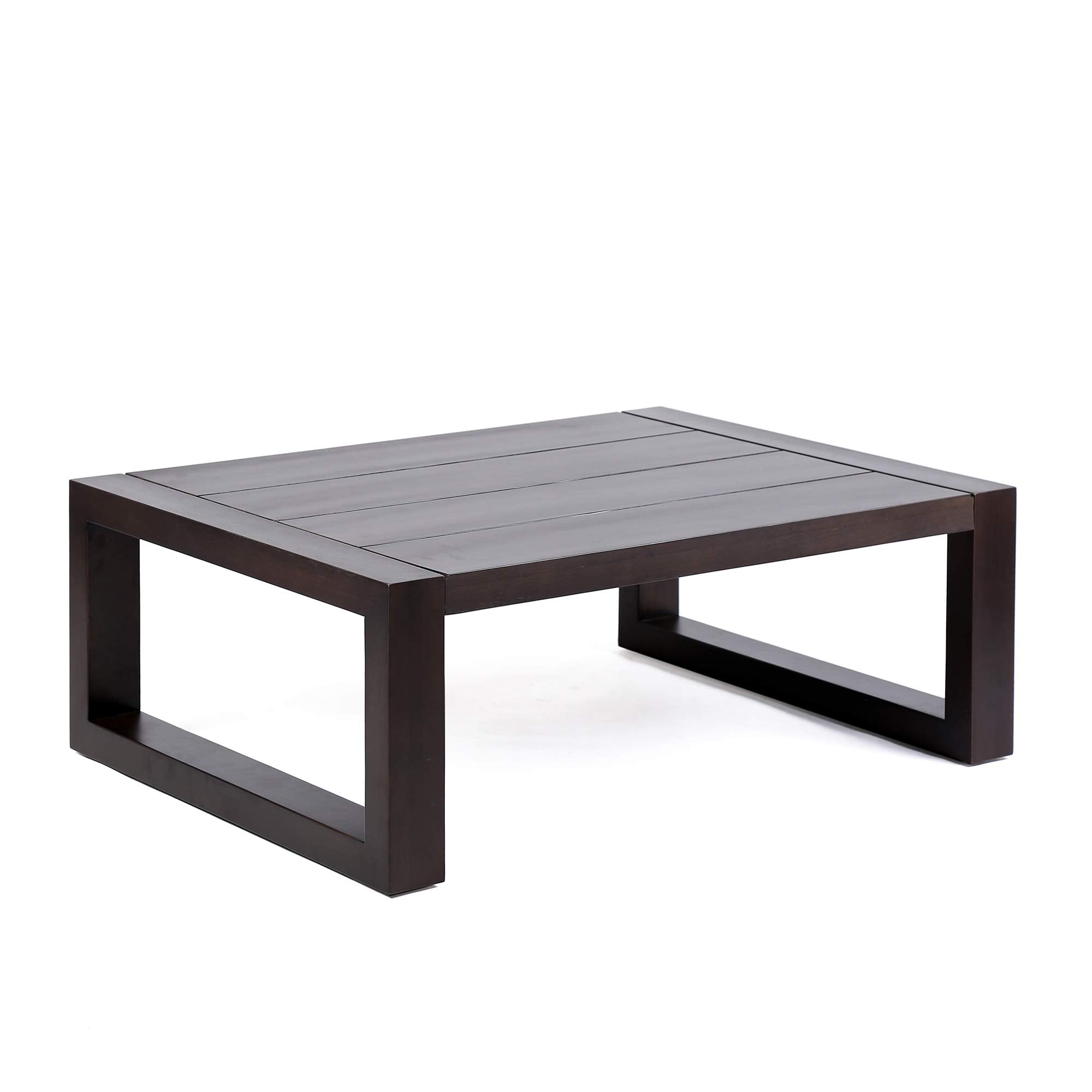 Armen Living Paradise Outdoor Eucalyptus Wood Coffee Table, Earth