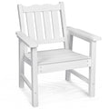 Stoog Oversized Patio Chair, All-Weather Outdoor Chairs With Curved Backrest, 400 Lbs Support Patio Dining Chair, For Backyard, Garden, Porch, Deck And Balcony, White