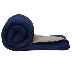 Svt Microfiber 200Tc Comforter (Double Bed_Blue & Grey)