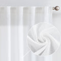 Jinchan Linen Blend White Curtains 84 Inches Long For Living Room Farmhouse Rod Pocket Back Tab Light Filtering Window Drapes For Bedroom Curtains Off White 2 Panels