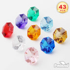 Pmland Large Acrylic Diamond Gems And Jewels Crystals Treasure Gemstones, 40 + Pieces Assorted Colors