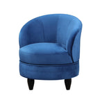 Steve Silver Furniture Sophia Accent Blue Velvet Chair, 360-Degree Swivel, Transitional Style, for Living Room, Bedroom, Makeup Room, Office, Lounge Chair, 28.75" L x 28.25" D x 32" H, Blue