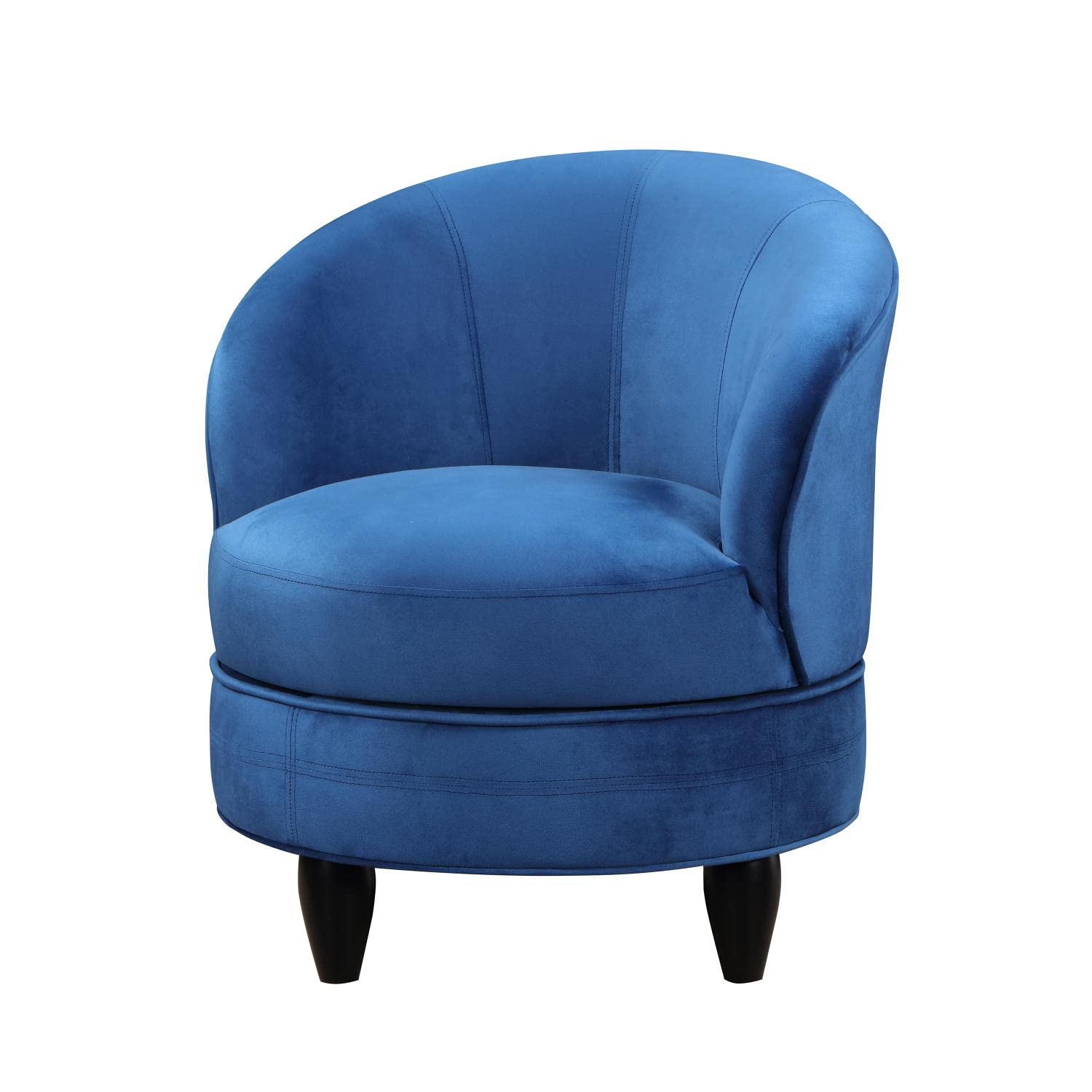 Steve Silver Furniture Sophia Accent Blue Velvet Chair, 360-Degree Swivel, Transitional Style, for Living Room, Bedroom, Makeup Room, Office, Lounge Chair, 28.75" L x 28.25" D x 32" H, Blue