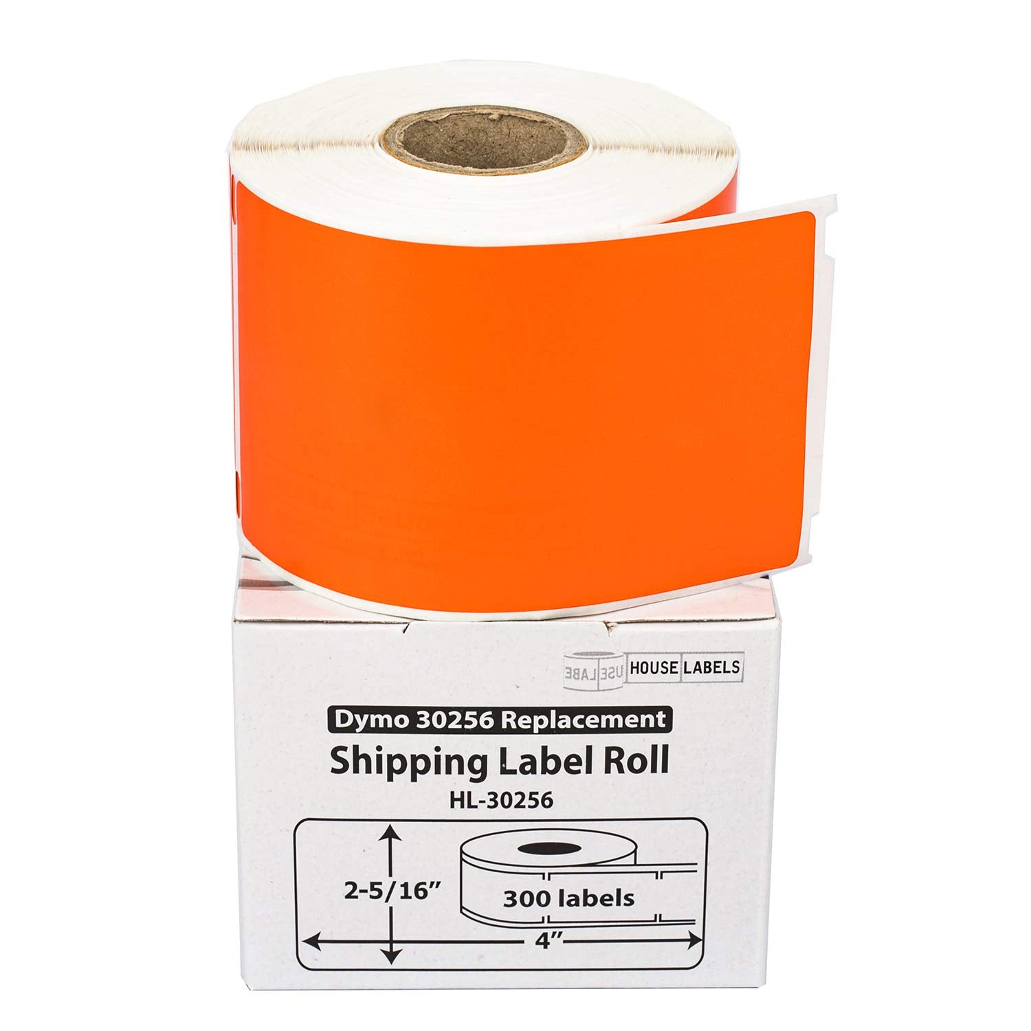Houselabels Compatible Dymo 30256 Orange Shipping Labels (2-5/16' X 4'), Strong Permanent Adhesive, Compatible With Dymo Lw 45