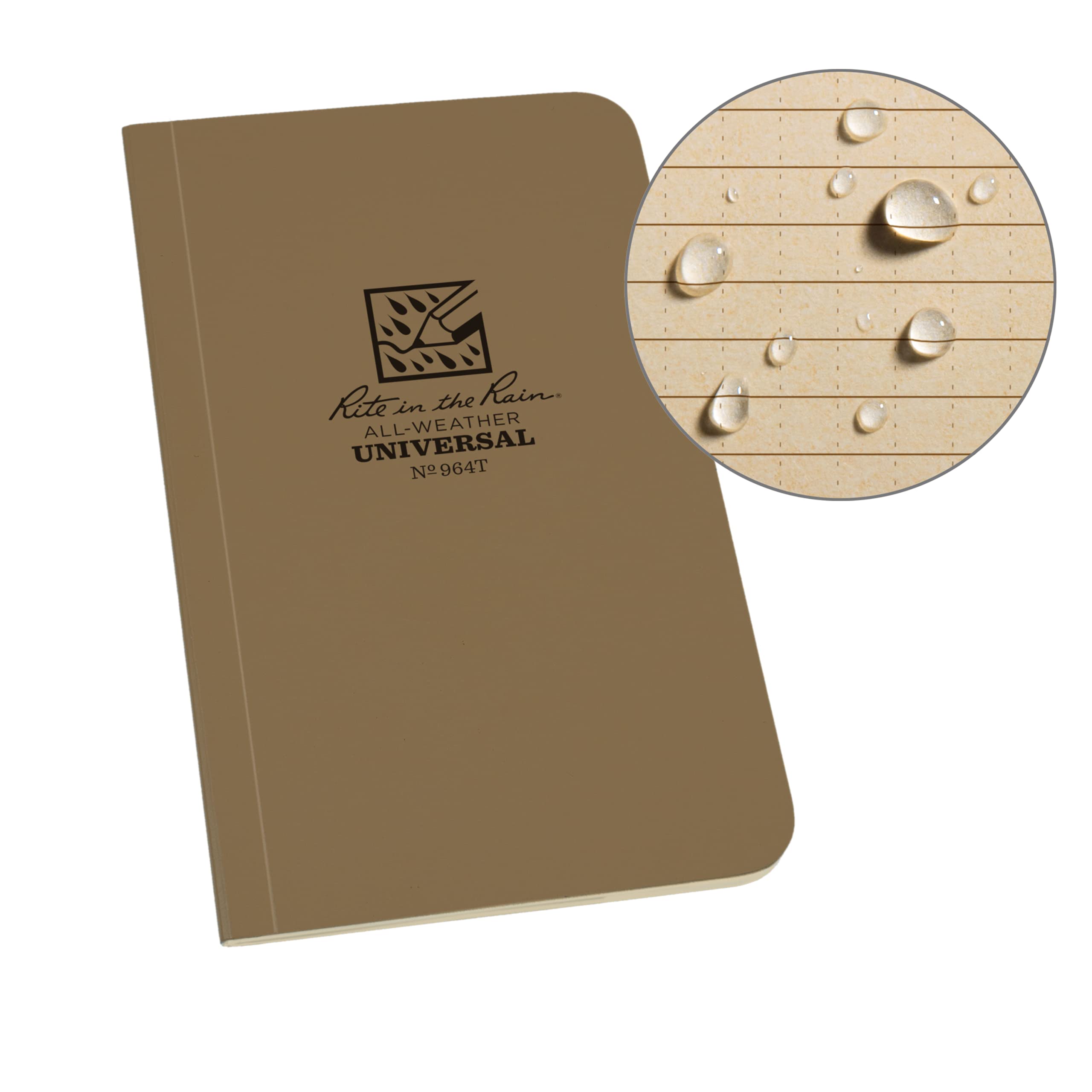 Rite In The Rain Field Flex Memo Book Tan, 6 X 3.5 X 0.25