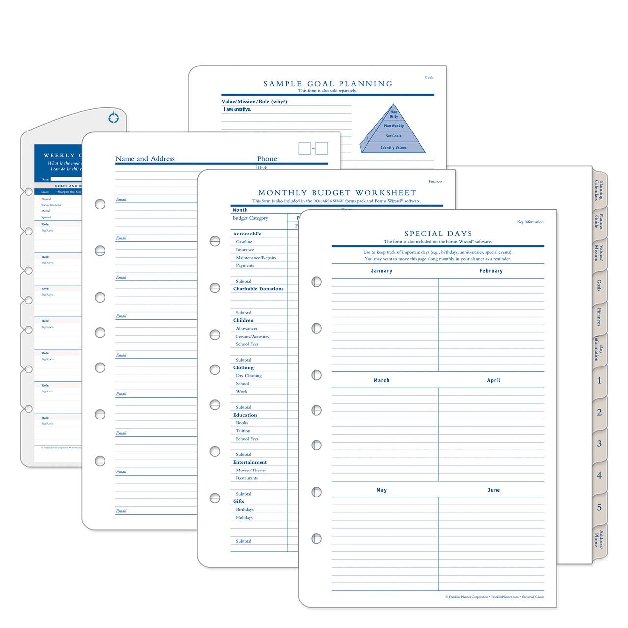 Franklincovey - Starter Pack - Coordinates W/All Planning Page Designs (Classic)