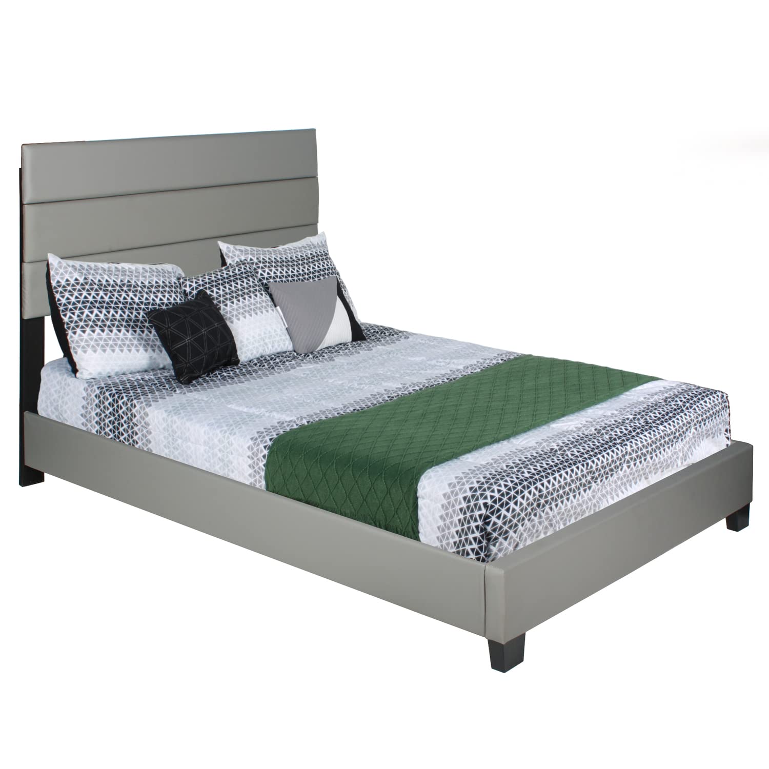 Better Home Products Napoli Faux Leather Upholstered Platform Bed