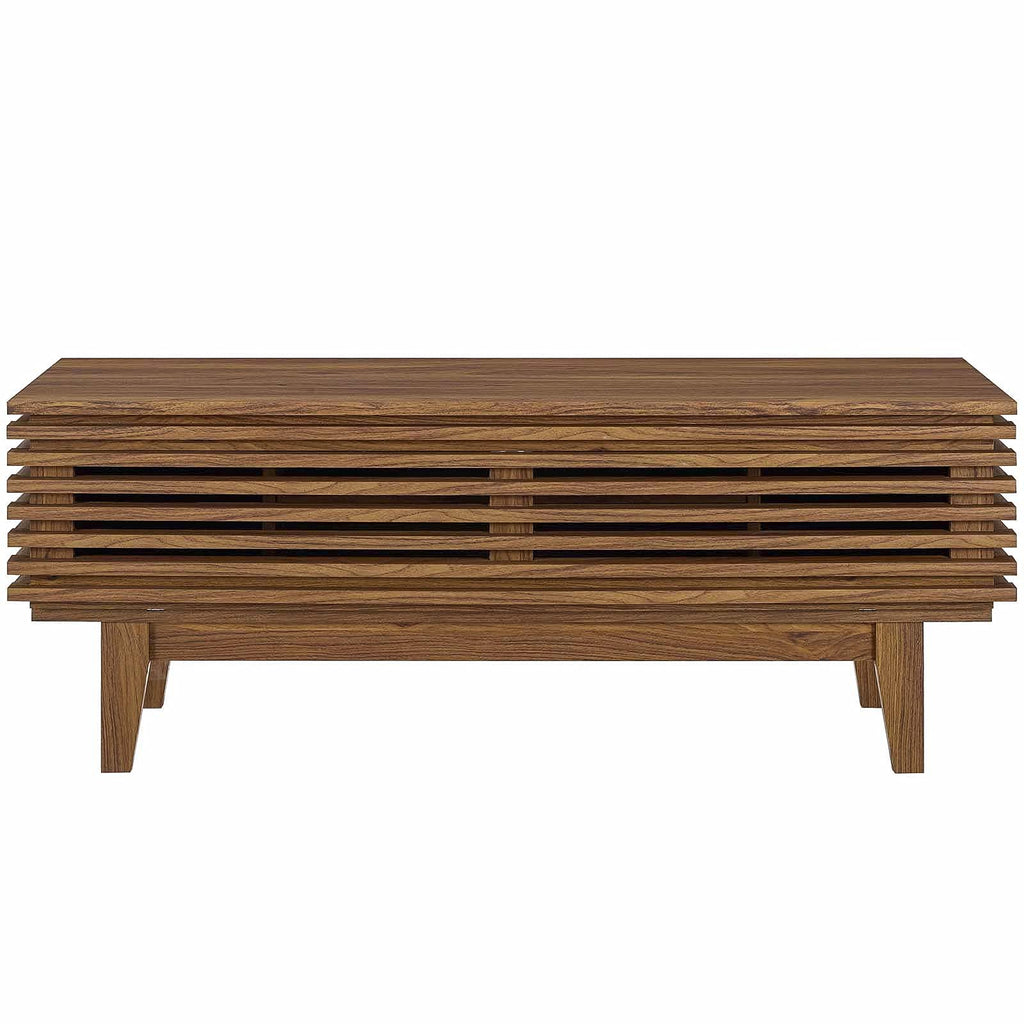 Modway Render 46" Mid-Century Modern Low Profile Tv Stand In Walnut, 46 Inch
