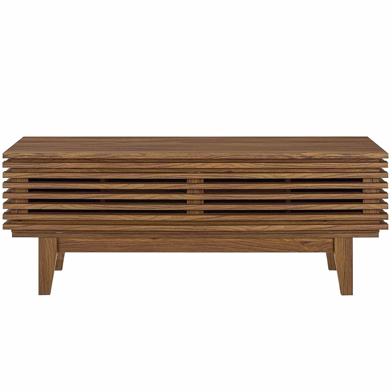 Modway Render 46" Mid-Century Modern Low Profile Tv Stand In Walnut, 46 Inch