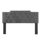 Modway Mod-6185-Cha Juliet Tufted Full/Queen Performance Velvet Headboard, Charcoal