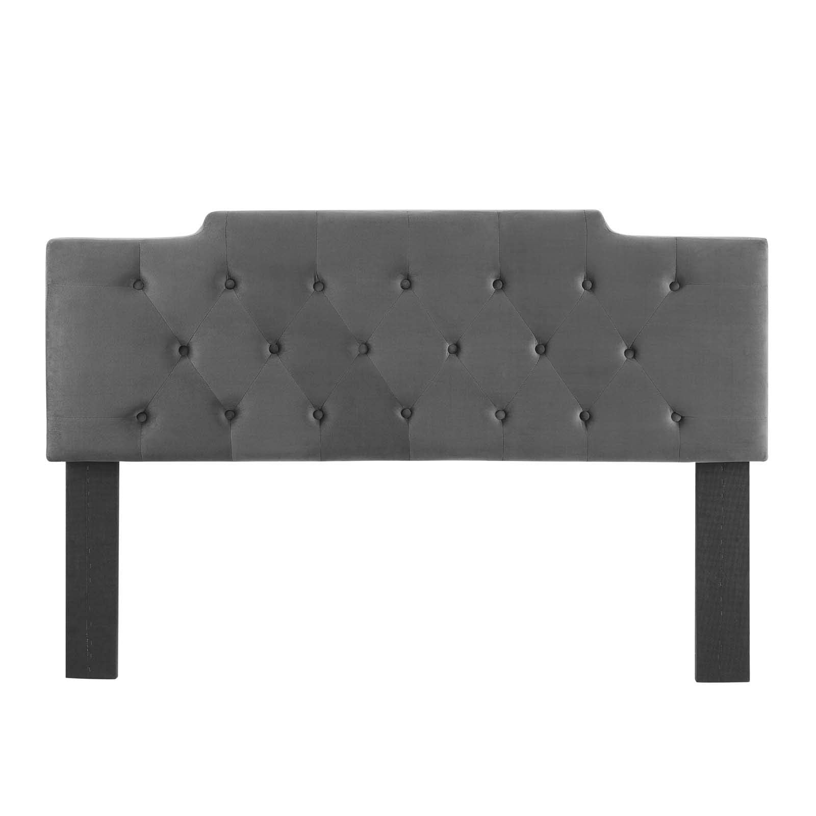 Modway Mod-6185-Cha Juliet Tufted Full/Queen Performance Velvet Headboard, Charcoal