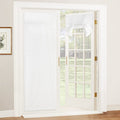 Ryb Home Tricia Door Curtain Natural Linen Blended French Door Curtain Room Darkening Window Shades For Patio Door Privacy Tie Up Door Blind, 26 Inch X 69 Inch, White, 1 Panel