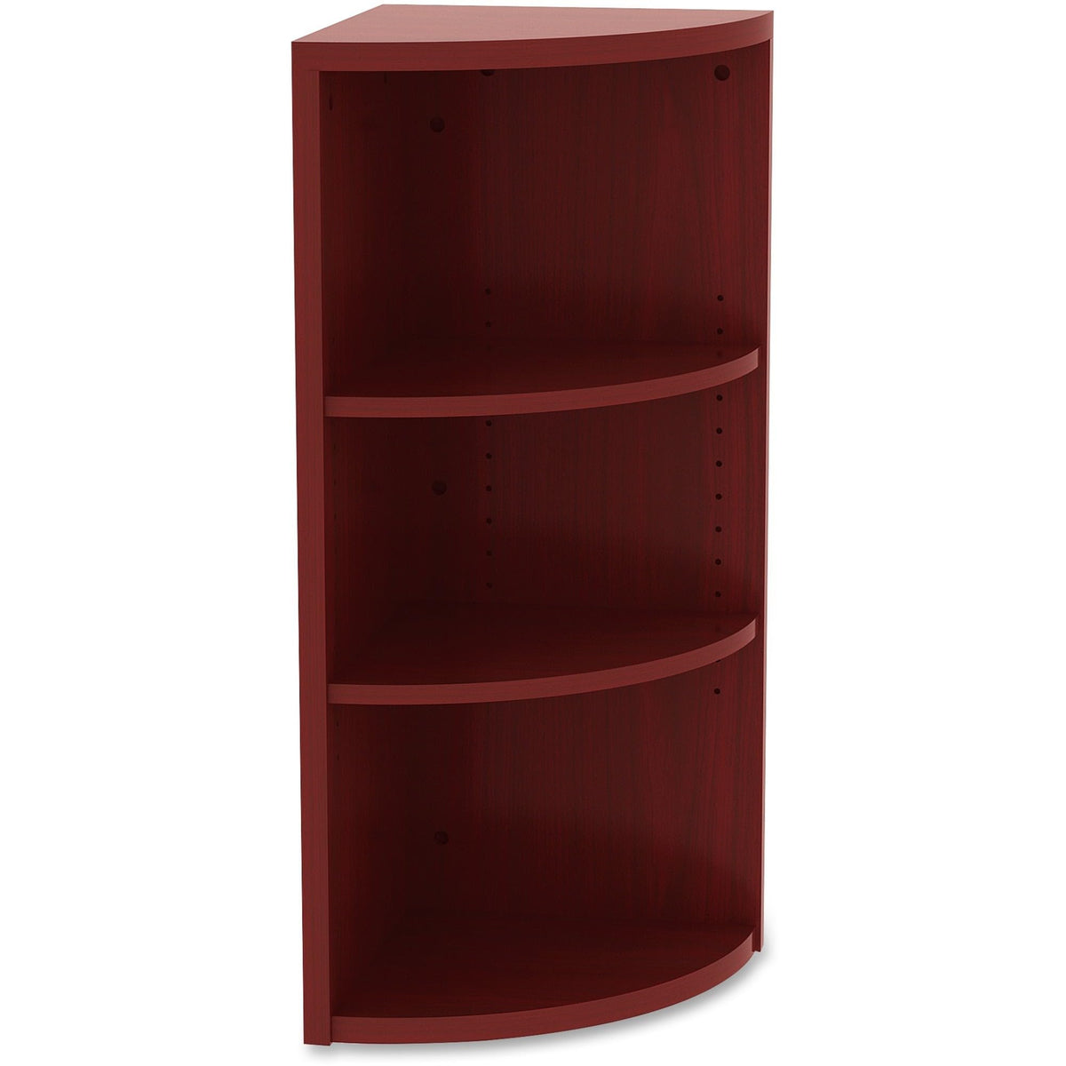 Lorell Essentials Corner Book Rack, 36&quot; X 14.8&quot; X 14.8&quot;, Mahogany