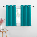 NICETOWN 42 Wide Small Curtains 36 Inches Long for Shelves RV Bathroom Kitchen Room Darkening Grommet Set 2 Panels Blackout Shor