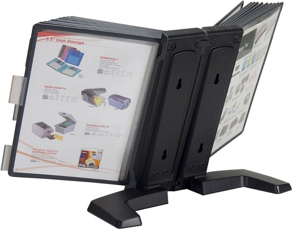 Aidata FDS005L-20 Desktop Reference Organizer, Includes 20 Display Panels, Displays up To 40 Pages