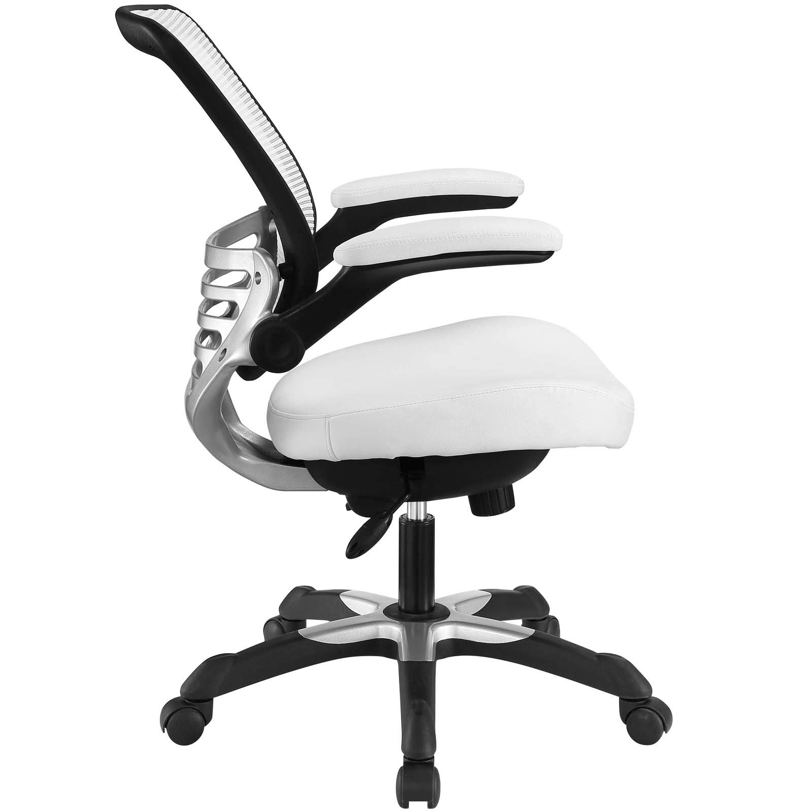 Edge White Vinyl Office Chair By Modway