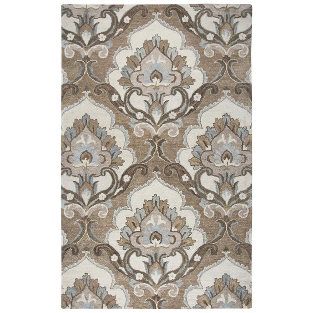 Rizzy Home Alora Decor Napoli 6'6" X 9'6" Medallion Mocha/Ivory Hand-Tufted Area Rug