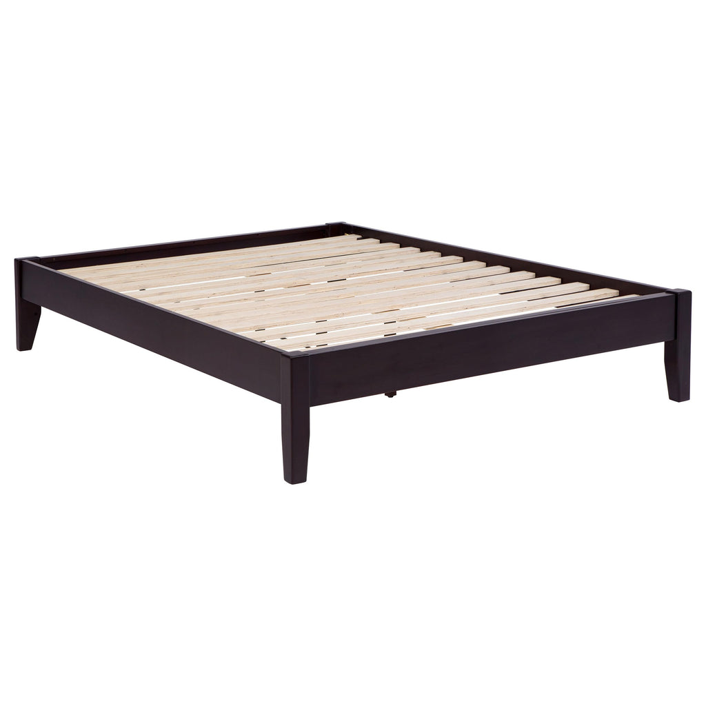 Coaster Home Furnishings Hounslow Transitional Full Size Pine Wood Platform Bed Frame Headboard Compatible Bed Base Cappuccino 300555F