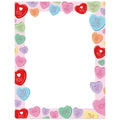 Whaline 80 Sheets Valentine'S Day Stationery Paper Conversation Heart Letterhead Letter Writing Paper Single-Sided Colorful Comp