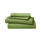 Clara Clark California King Sheets Set, Deep Pocket Bed Sheets For Cal King Size Bed - 4 Piece Bed Sheet Set, Extra Soft Bedding Sheets & Pillowcases, Calla Green Sheets Cal King