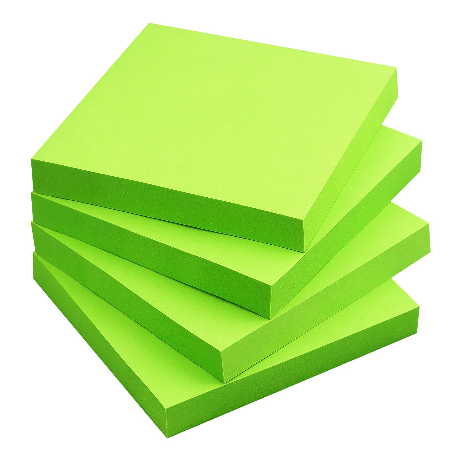 Sticky Notes 3X3 Self-Stick Notes Bright Colors Sticky Notes 4 Pads 100 Sheets/Pad (Green)