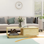 vidaXL Coffee Table 43.3"x19.7"x13.2" Solid Pinewood