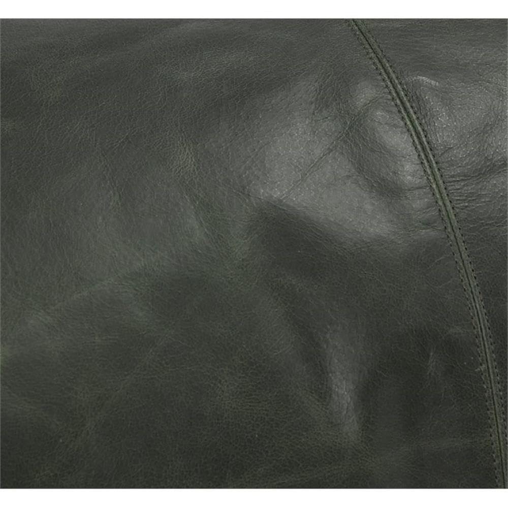Kosas Home Cheyenne 14X26 Transitional Leather Throw Pillow In Nightfall Green