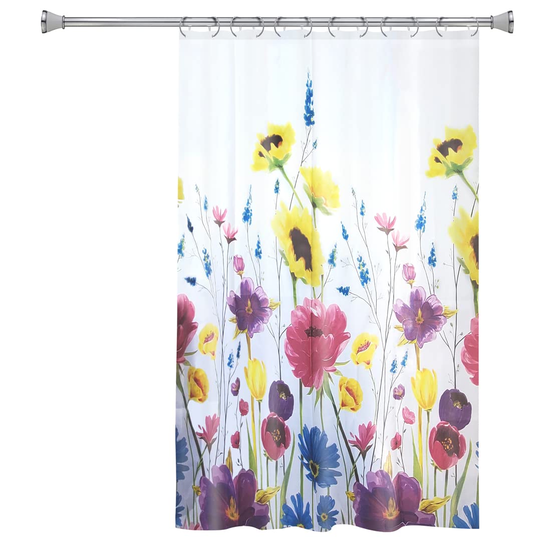 Splash Home Prisma Design Polyester Shower Curtain, For Bathroom And Bathtub Curtains, Lightweight Washable Cloth & Water-Resist