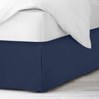 Nestl Navy Blue Twin Bed Skirt - Twin Size Bed Skirt 14 Inch Drop - Brushed Microfiber Bed Skirts - Hotel Quality Pleated Bed Skirt - Shrinkage & Fade Resistant