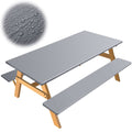3 Pcs Picnic Table And Bench Fitted Tablecloth Cover For 6 Ft Table 30 X 72 Inch Vinyl Fitted Elastic Edges Waterproof Wipeable