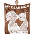 Gifts For Mom I Love You Mom Blanket Birthday Christmas Mothers Day Valentines Gift For Mother Birthday Gifts From Son For Mom U