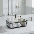 Go Hooked Multipurpose 10 Metal Bathroom Storage Organizer Basket Bin  Modern Wire Grid Design  For Organization In Cabinets,