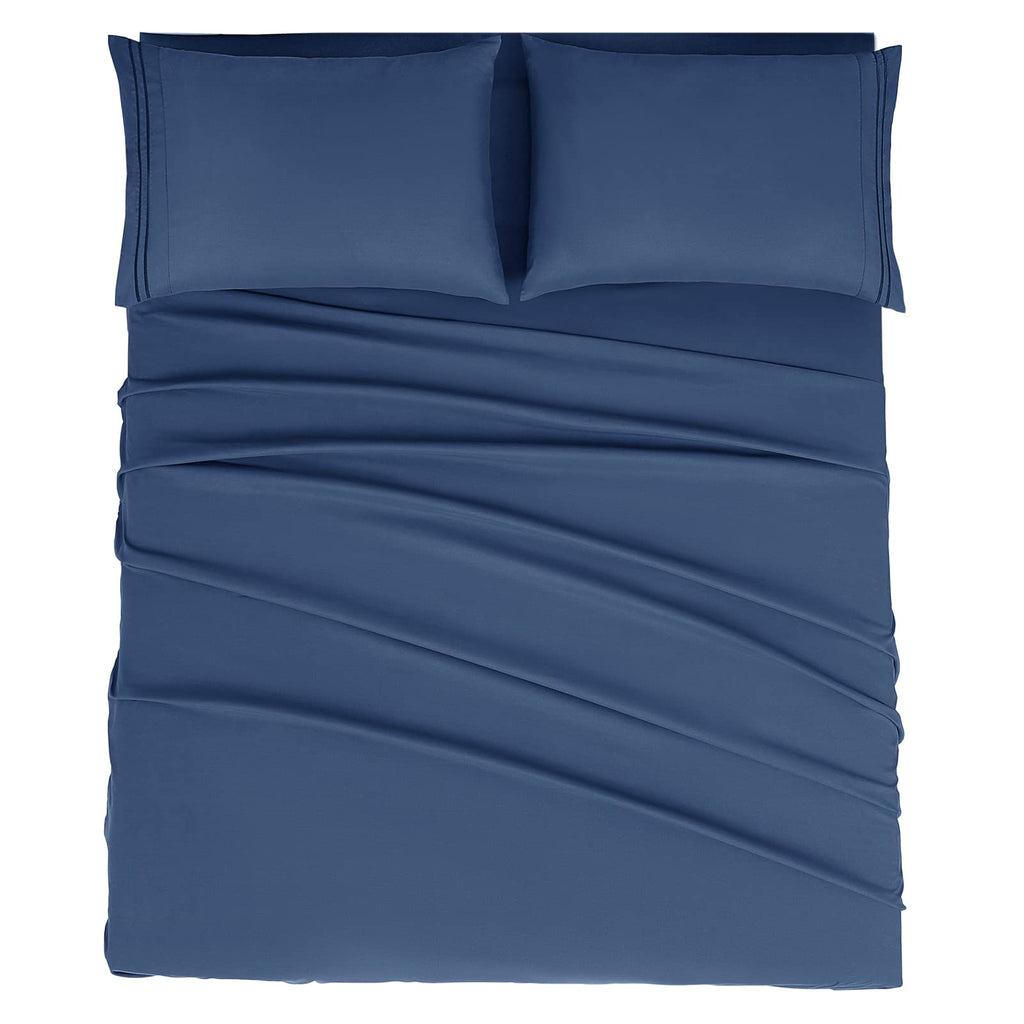 Mejoroom Queen Size Sheet Set - Hotel Luxury 1800 Bedding Sheets & Pillowcases - Deep Pocket Fitted Sheet, Soft, Breathable, Wri