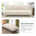 H.Versailtex Real Velvet Futon Cover Armless Sofa Covers Sofa Bed Covers Stretch Futon Couch Cover Sofa Slipcover Furniture Prot