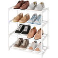 Tauehr Metal Small Shoe Rack,Stackable Kids Shoe Stand,Narrow Shoe Storage Shelf For 8-10 Pairs Of Shoes Entryway And Closet Hal
