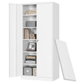 Letaya Metal Storage Cabinet With Lock Door Adjustable Shelf,72' Steel Lockers For Office, Home,School,Kitchen,Garage Tool Util