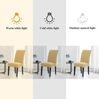Joccun Chair Covers For Dining Room Set Of 2,Water Repellent Dining Chair Slipcovers Stretch Dining Room Chair Covers Seat Protector,Washable Parsons Chair Cover For Home,Hotel(Parmesan,2 Pack)