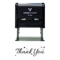 Thank You W/Stars Self Inking Rubber Stamp (Black Ink) - Large