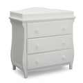 Delta Children Lancaster 3 Drawer Dresser with Changing Top and Interlocking Drawers - Greenguard Gold Certified, Bianca White