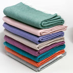HomeRoots Bottle Green Pastel Green Soft Acrylic Herringbone Throw Blanket