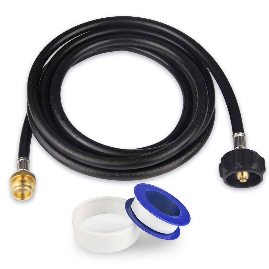 Koman 12Ft High-Pressure Propane Tank Adapter Hose,1Lb To 20Lb,Converter For Buddy Heaters,Weber Q/Blackstone Griddle Grill,Cole